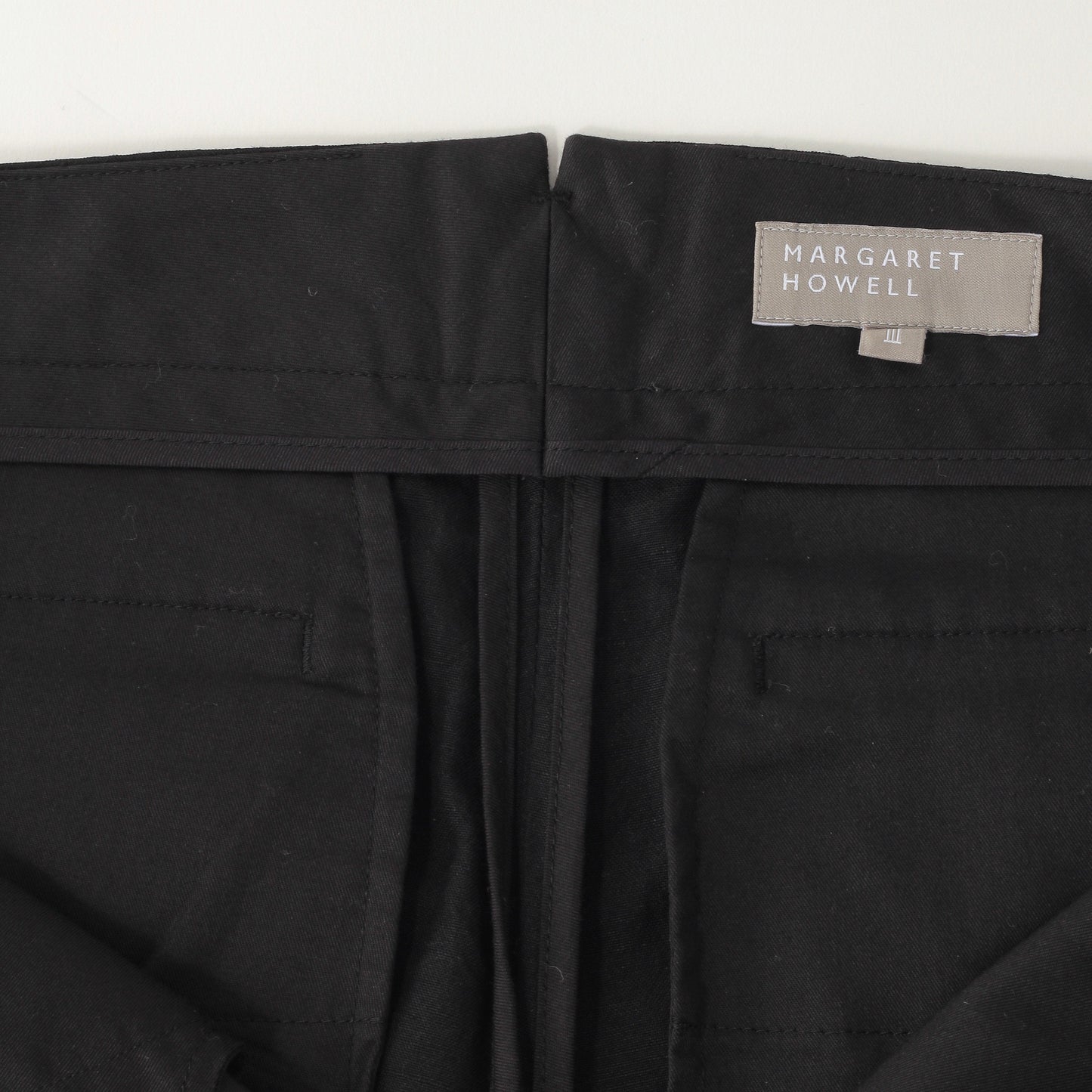 WOOL LINEN POPLIN TROUSERS