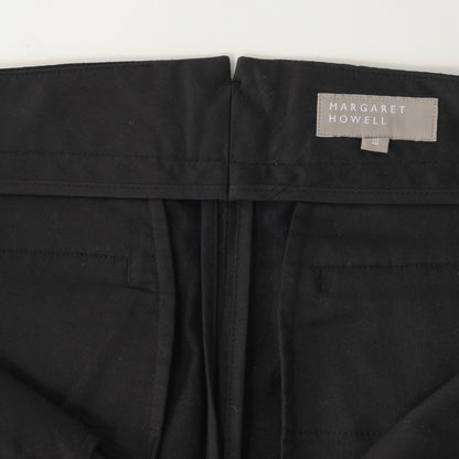 WOOL LINEN POPLIN TROUSERS