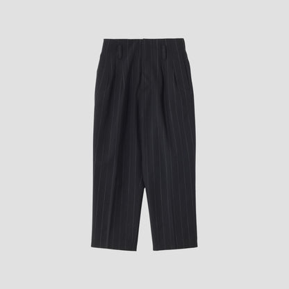 WIDE PINSTRIPE WOOL TROUSERS