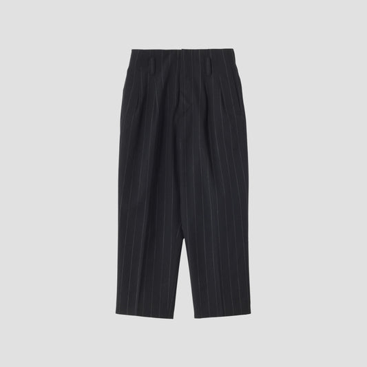 WIDE PINSTRIPE WOOL TROUSERS