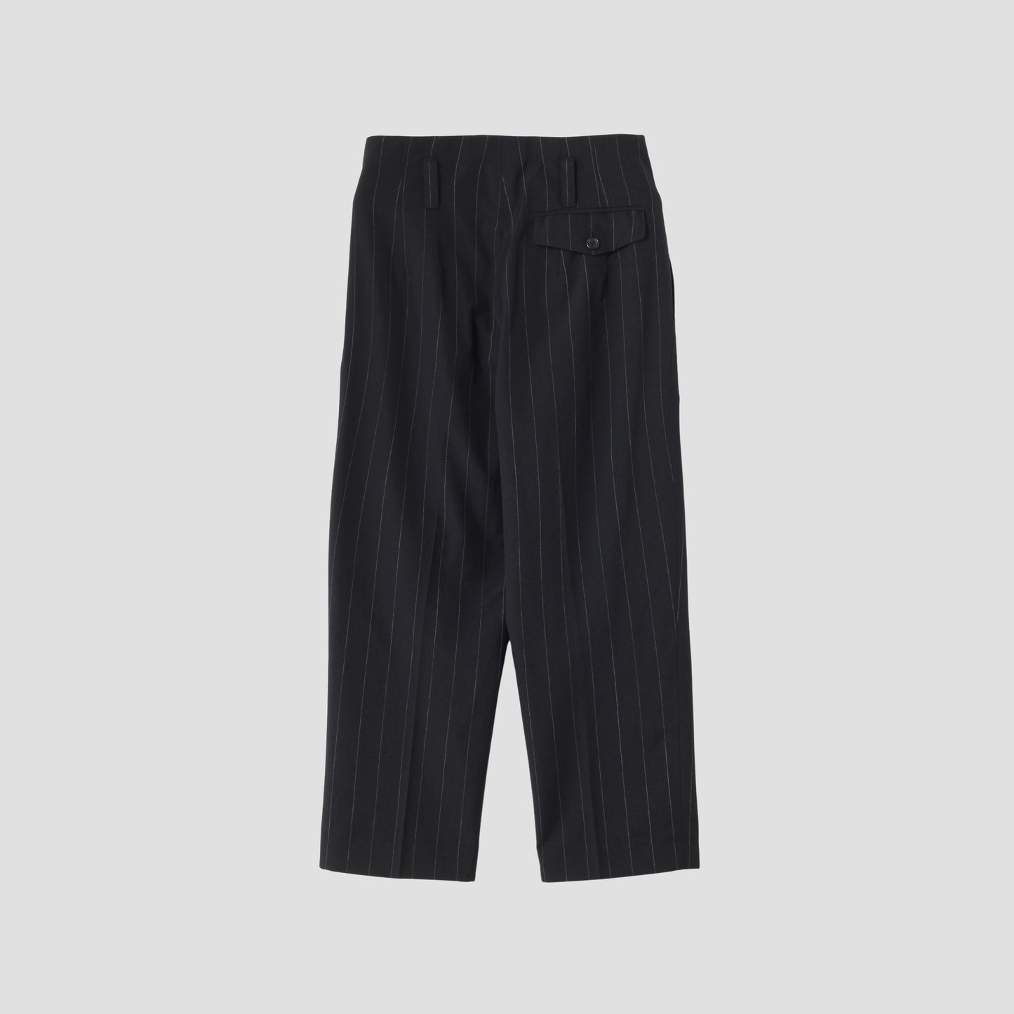 WIDE PINSTRIPE WOOL TROUSERS