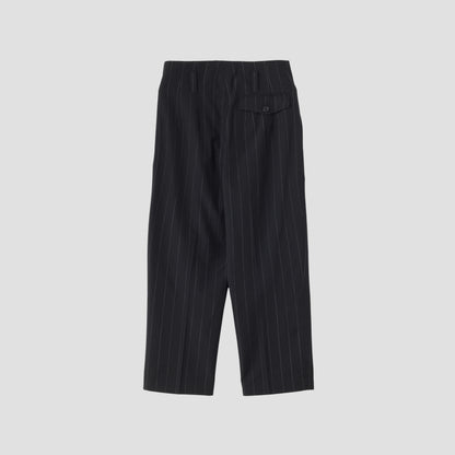 WIDE PINSTRIPE WOOL TROUSERS