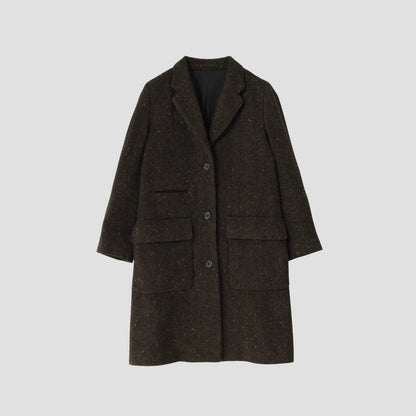 HERRINGBONE WOOL COAT