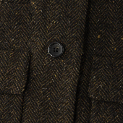 HERRINGBONE WOOL COAT