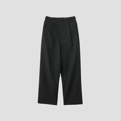 FINE WOOL POPLIN TROUSERS