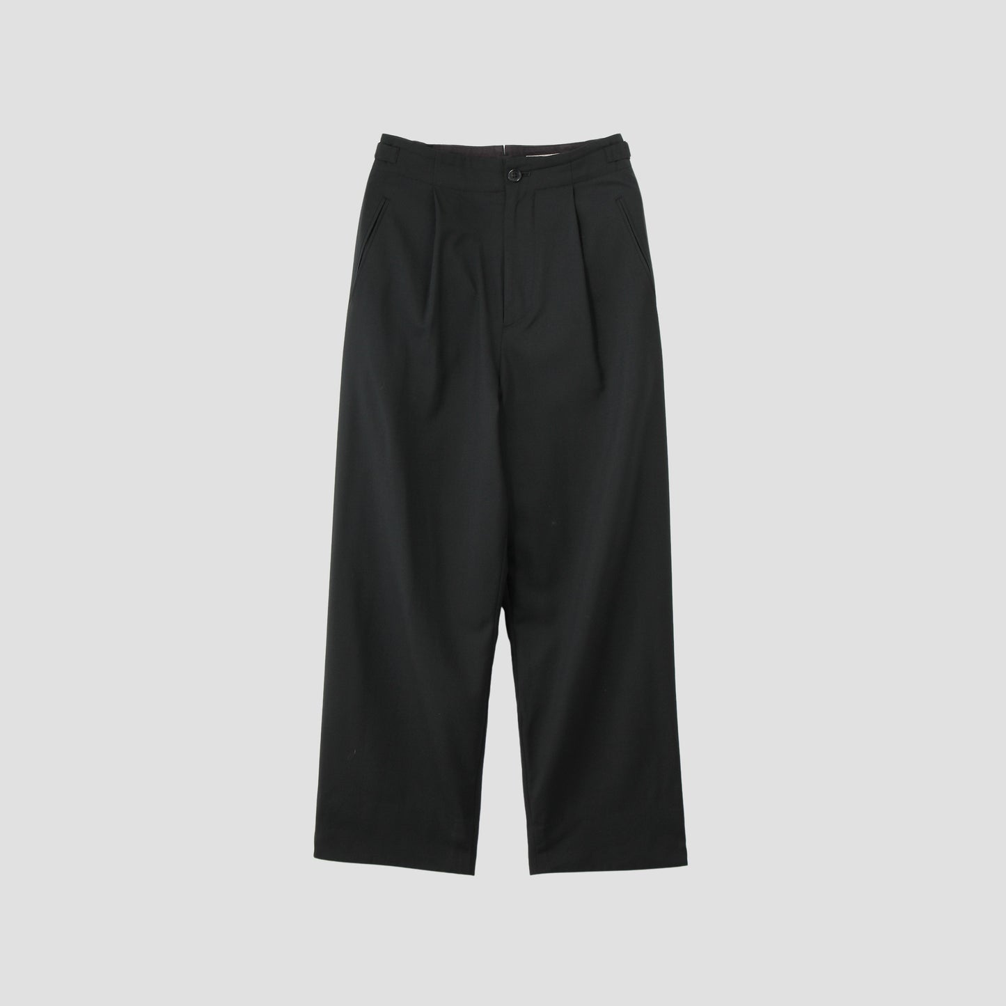 FINE WOOL POPLIN TROUSERS