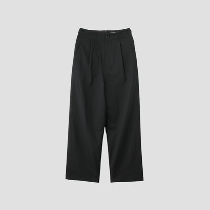 FINE WOOL POPLIN TROUSERS