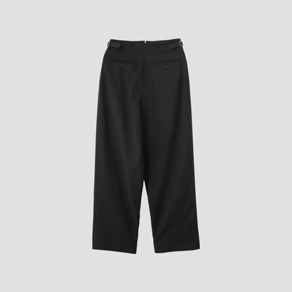 FINE WOOL POPLIN TROUSERS