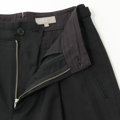 FINE WOOL POPLIN TROUSERS