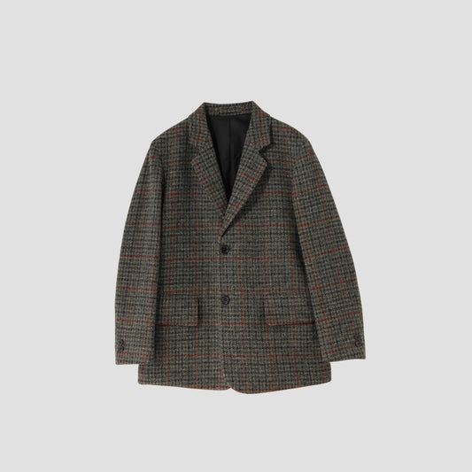 GLEN CHECK WOOL JACKET