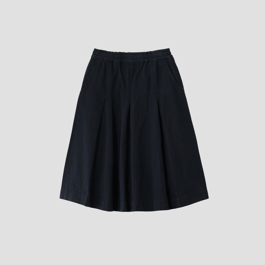 SOFT TWISTED YARN DYE COTTON SKIRT