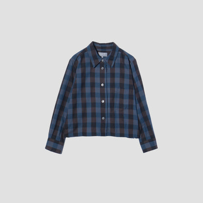 COTTON CASHMERE CHECK SHIRT