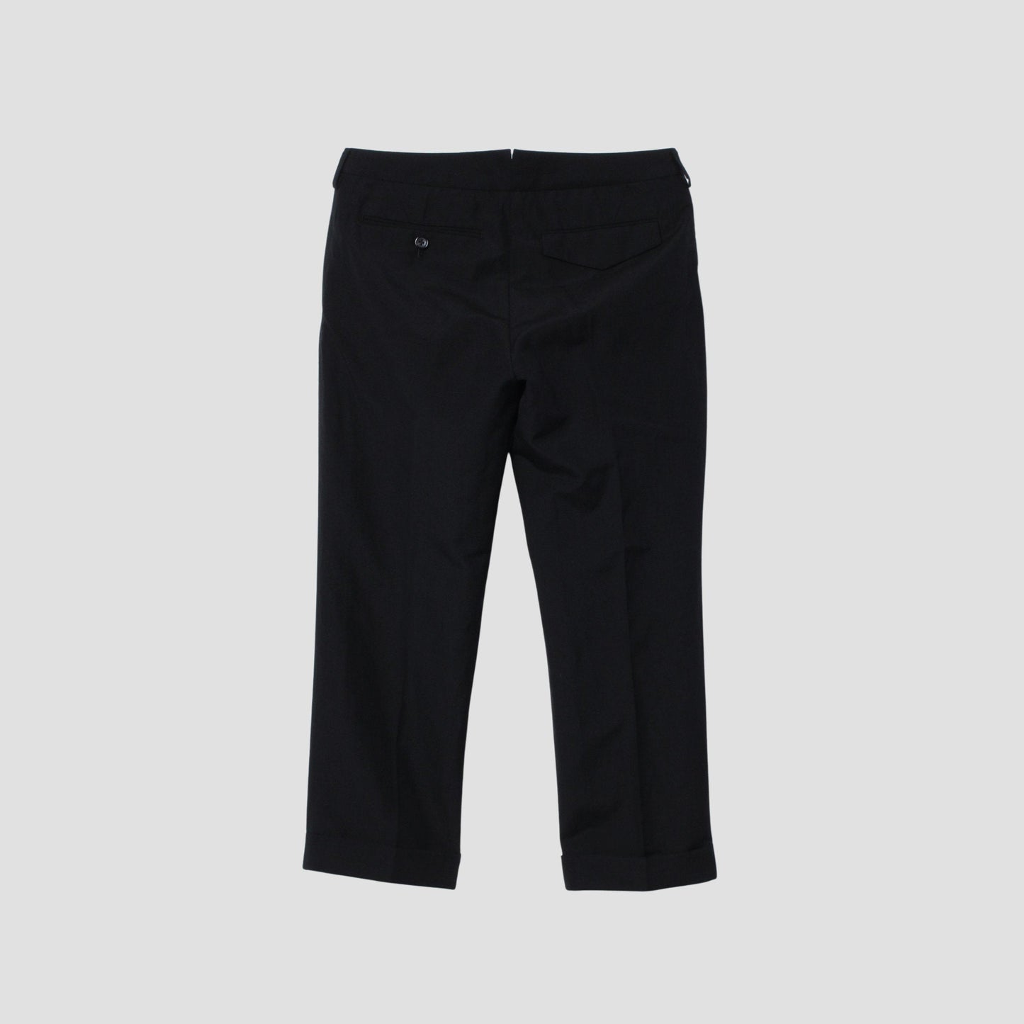 WOOL LINEN POPLIN TROUSERS