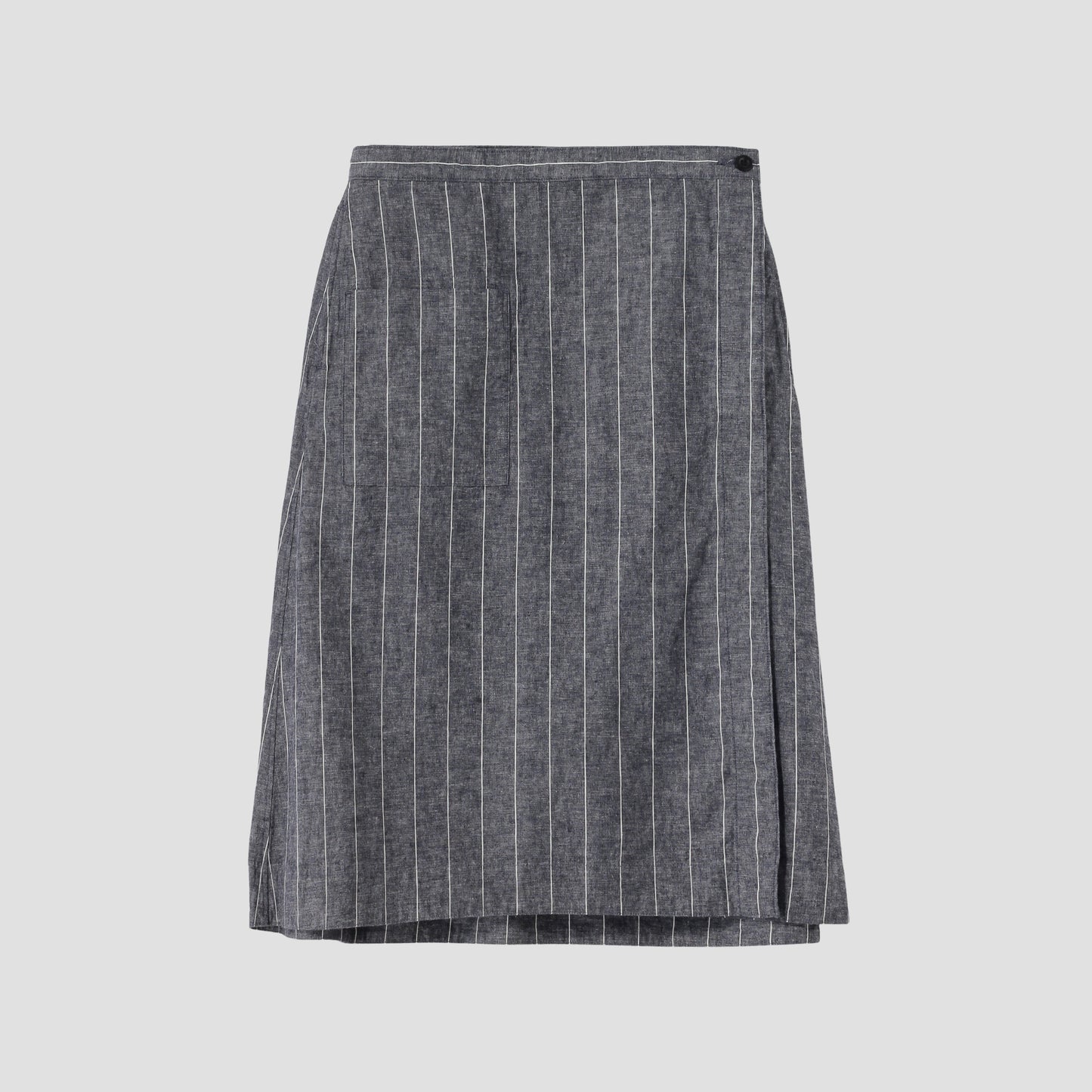 ROUGH COTTON LINEN SHIRTING SKIRT