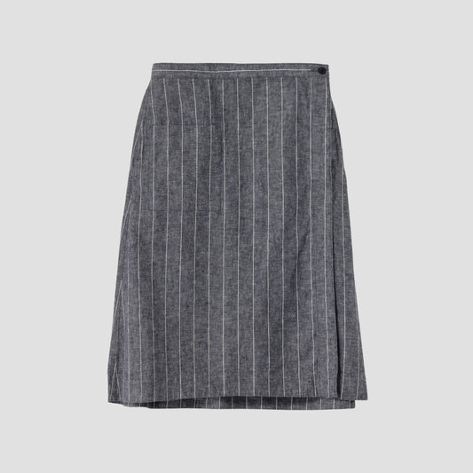 ROUGH COTTON LINEN SHIRTING SKIRT