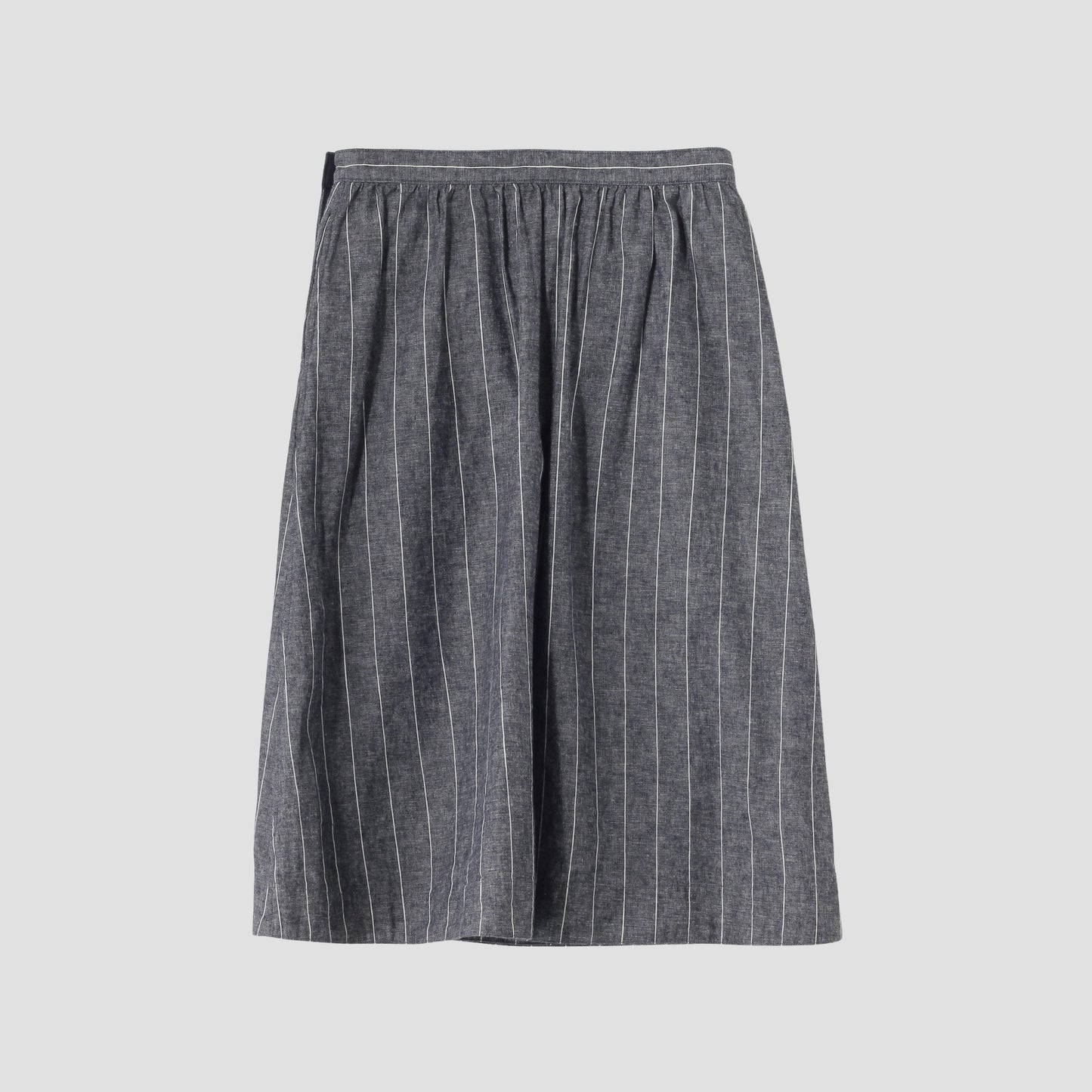 ROUGH COTTON LINEN SHIRTING SKIRT