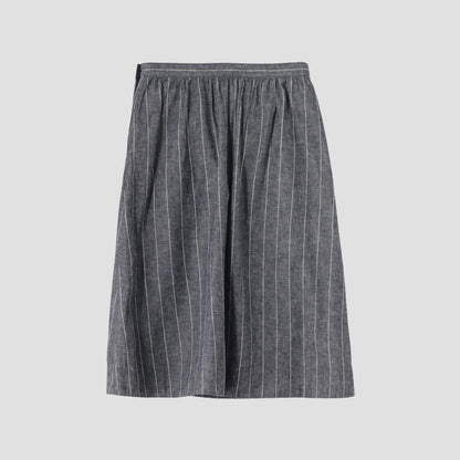 ROUGH COTTON LINEN SHIRTING SKIRT