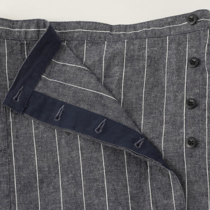 ROUGH COTTON LINEN SHIRTING SKIRT