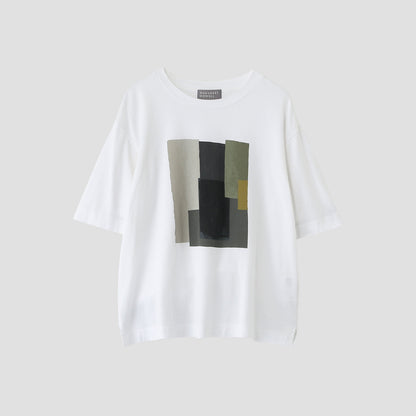 COLLAGE PRINT COTTON  JERSEY TOP