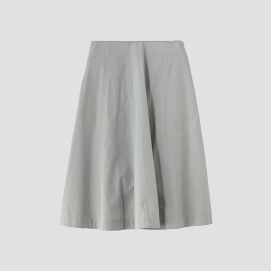 MELANGE COTTON POPLIN SKIRT