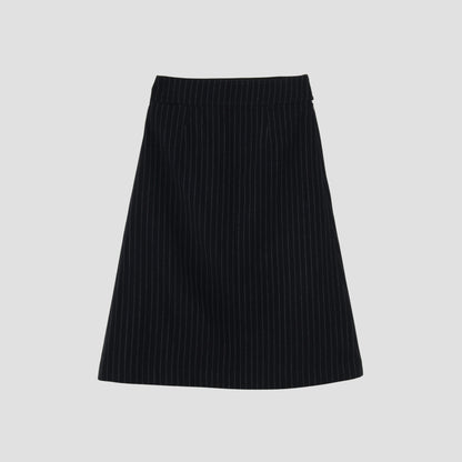 BROKEN STRIPE WOOL SKIRT