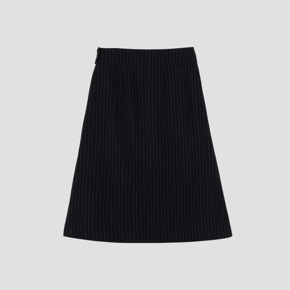 BROKEN STRIPE WOOL SKIRT