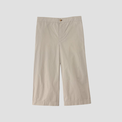 WASHED YARN DYE POPLIN TROUSERS