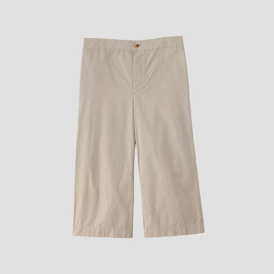 WASHED YARN DYE POPLIN TROUSERS