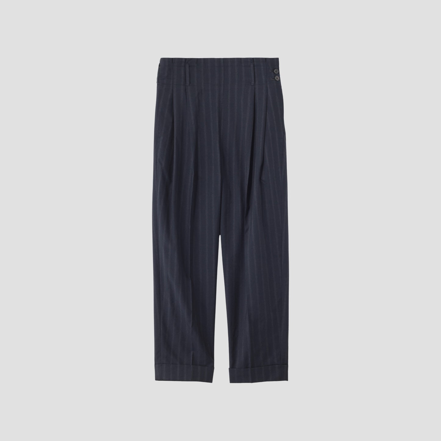 WIDE STRIPE WOOL TROUSERS
