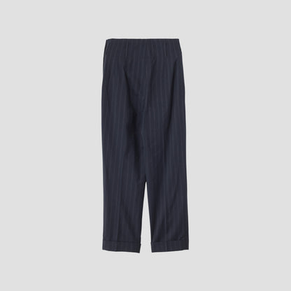 WIDE STRIPE WOOL TROUSERS