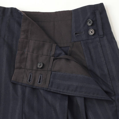 WIDE STRIPE WOOL TROUSERS