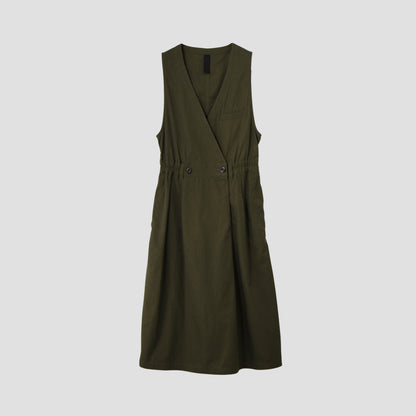 HIGH TWIST COTTON TWILL DRESS