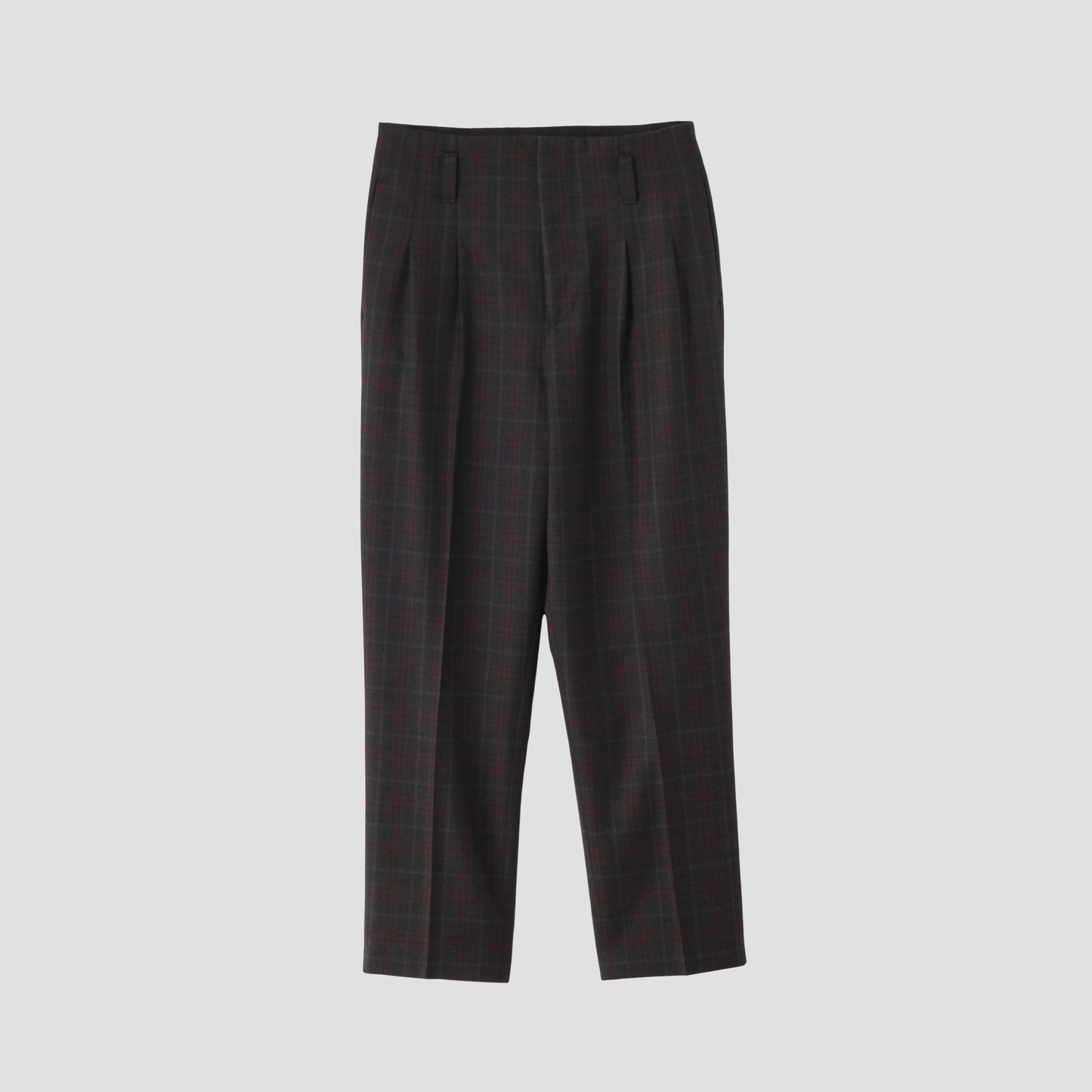 PLAID WOOL TROUSERS