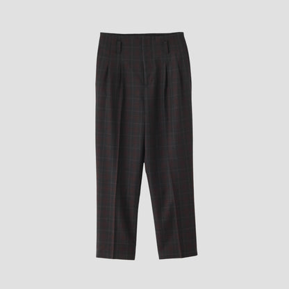 PLAID WOOL TROUSERS