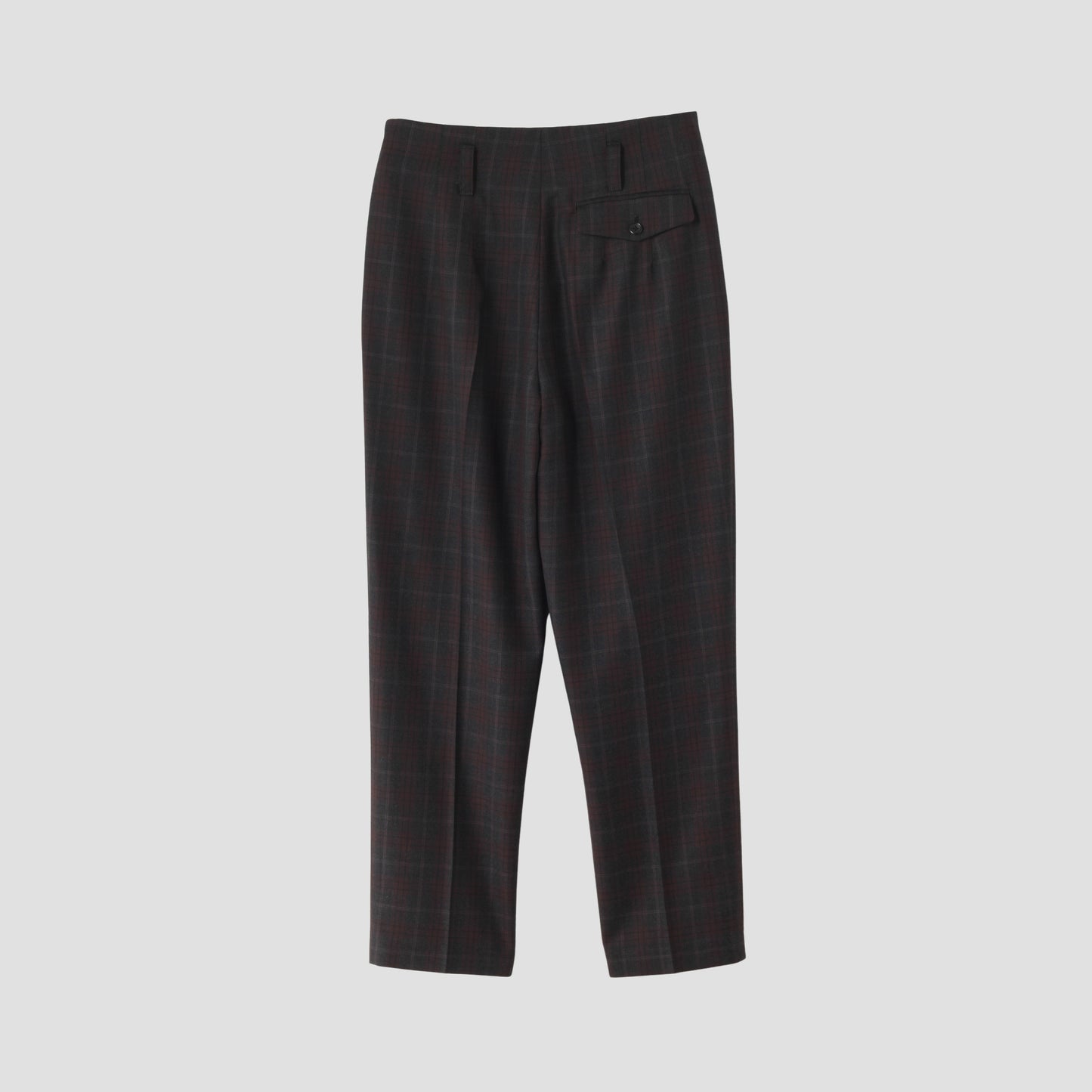 PLAID WOOL TROUSERS