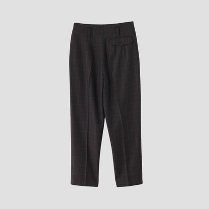 PLAID WOOL TROUSERS