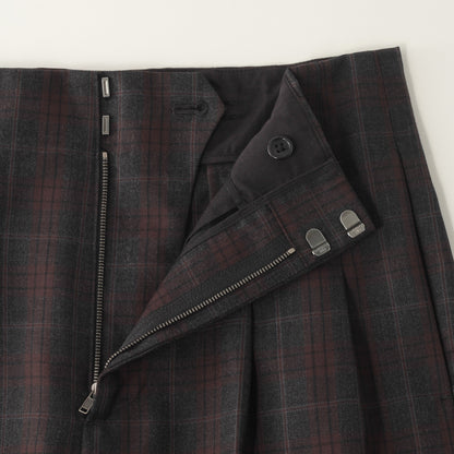 PLAID WOOL TROUSERS