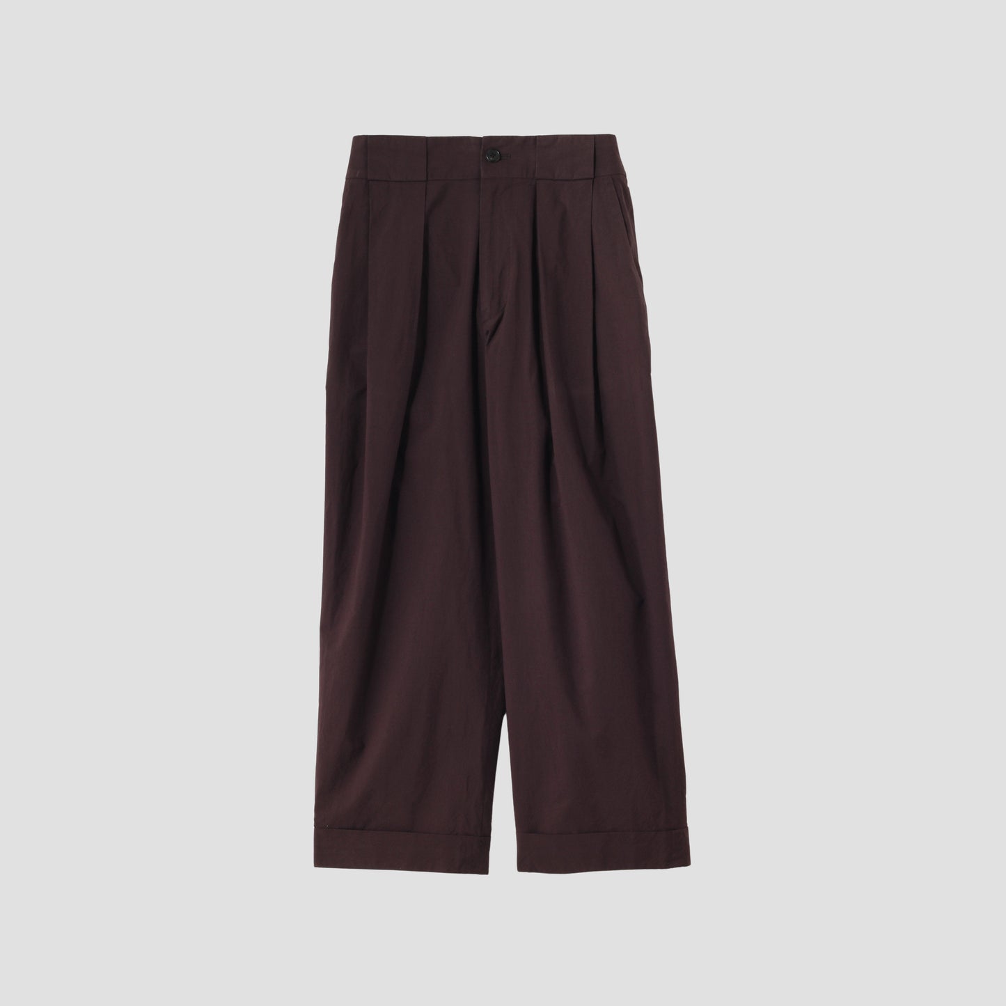 MATT COTTON SILK POPLIN TROUSERS