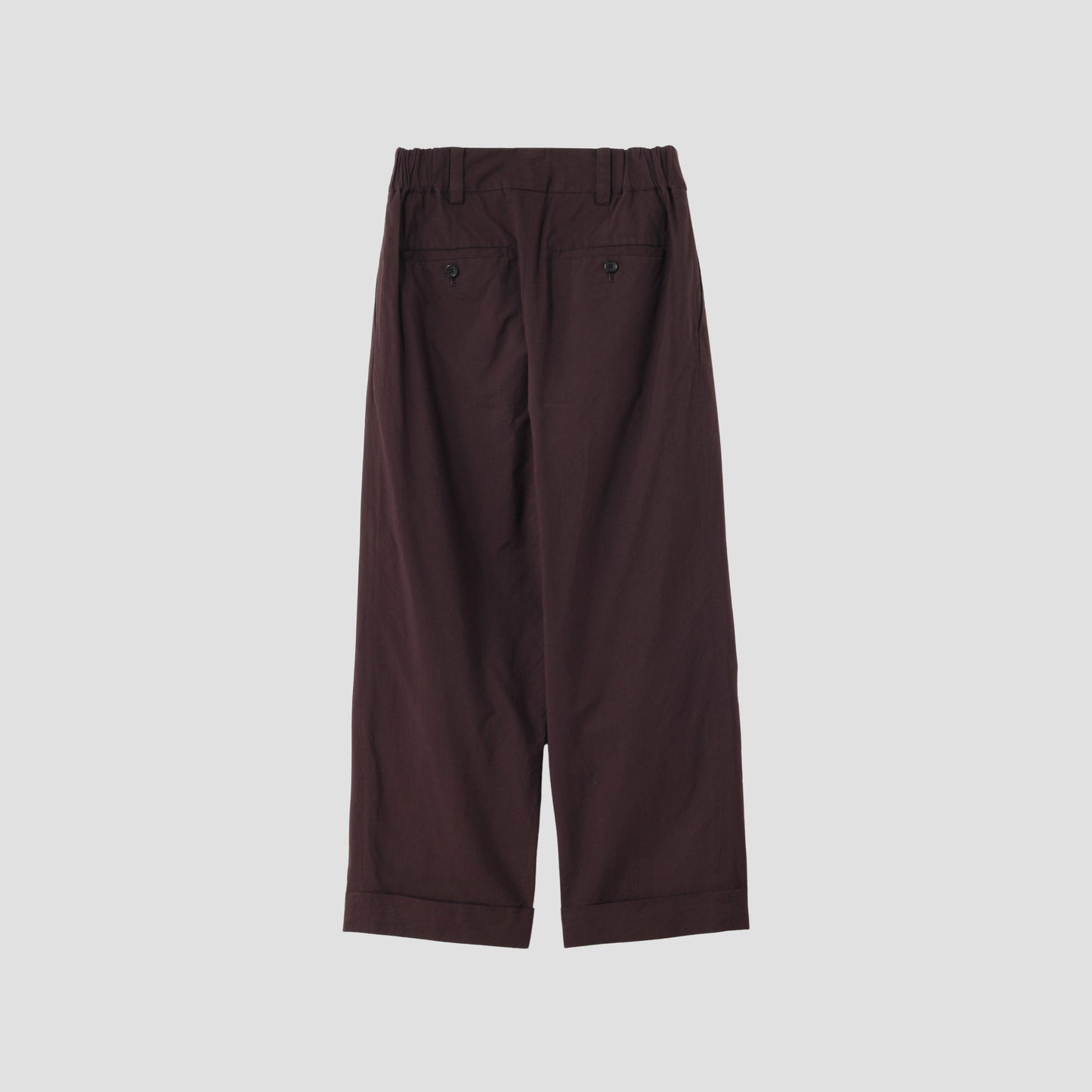 MATT COTTON SILK POPLIN TROUSERS
