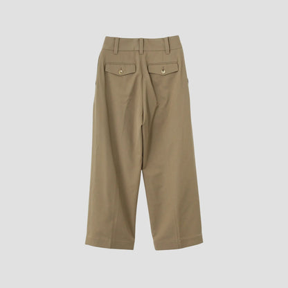 WOOL COTTON SERGE TROUSERS
