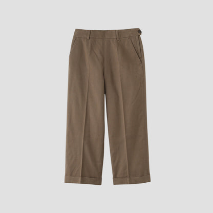 BRUSHED COTTON WOOL TROUSERS