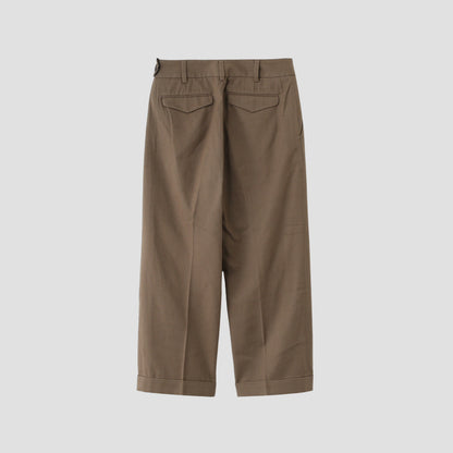 BRUSHED COTTON WOOL TROUSERS