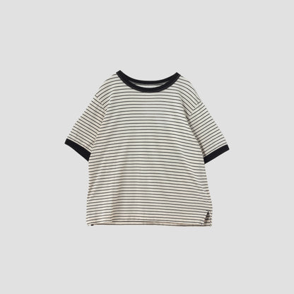 COTTON LINEN STRIPE JERSEY