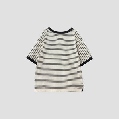 COTTON LINEN STRIPE JERSEY