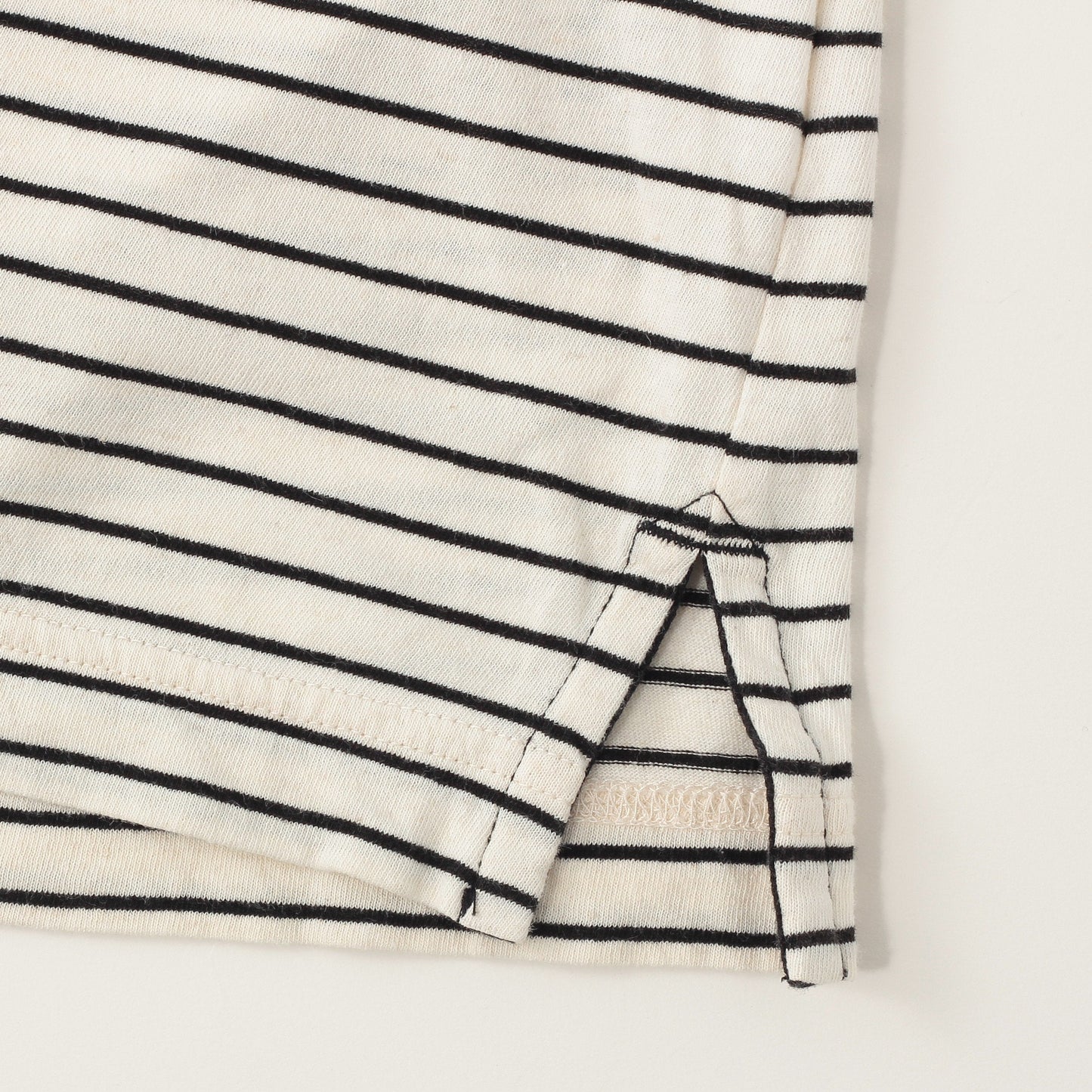 COTTON LINEN STRIPE JERSEY