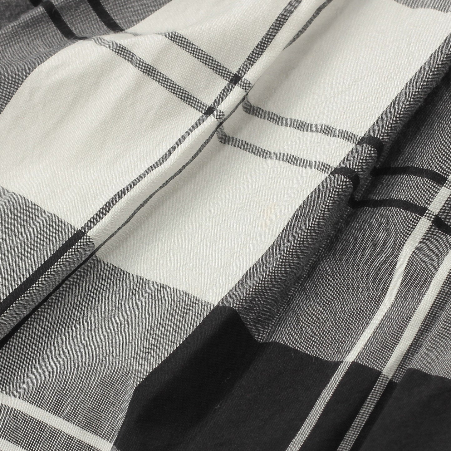 MONO CHECK SILK COTTON SKIRT