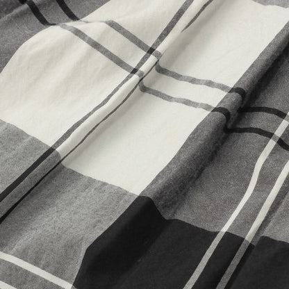 MONO CHECK SILK COTTON SKIRT