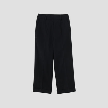 BRUSHED COTTON WOOL TROUSERS