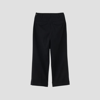 BRUSHED COTTON WOOL TROUSERS