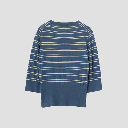 SEA ISLAND COTTON HIGH RIB JUMPER KNIT